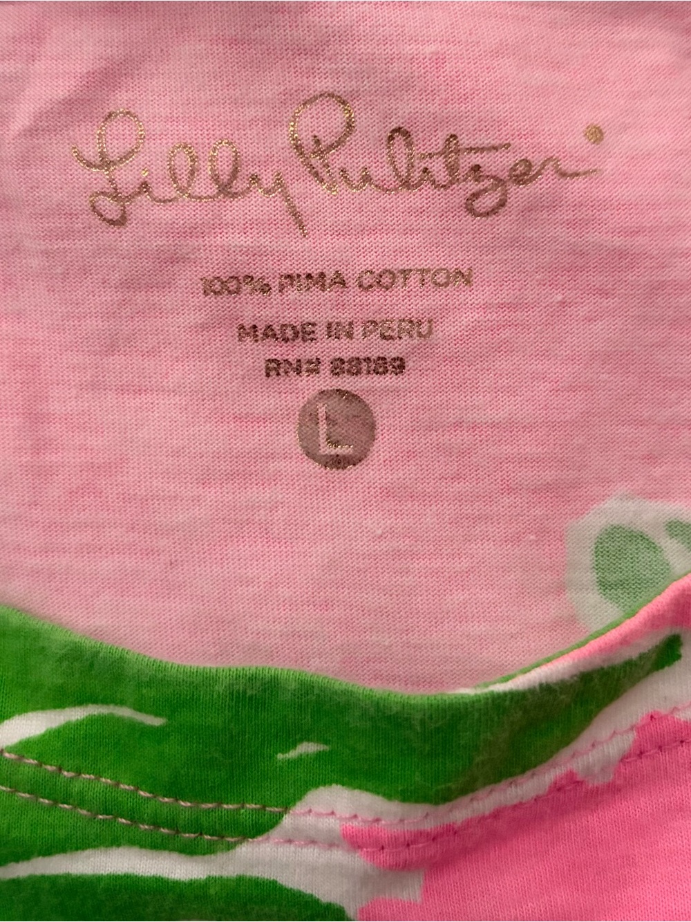 Lilly Pulitzer Pink and Green Pineapple Print Short Sleeve Shift Dress - Picture 5 of 7